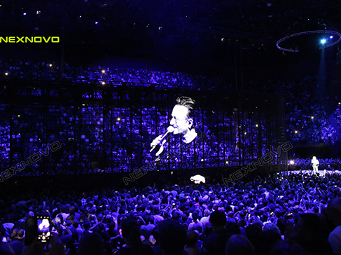 世界頂級搖滾樂隊U2巡回演唱會透明LED顯示屏項目